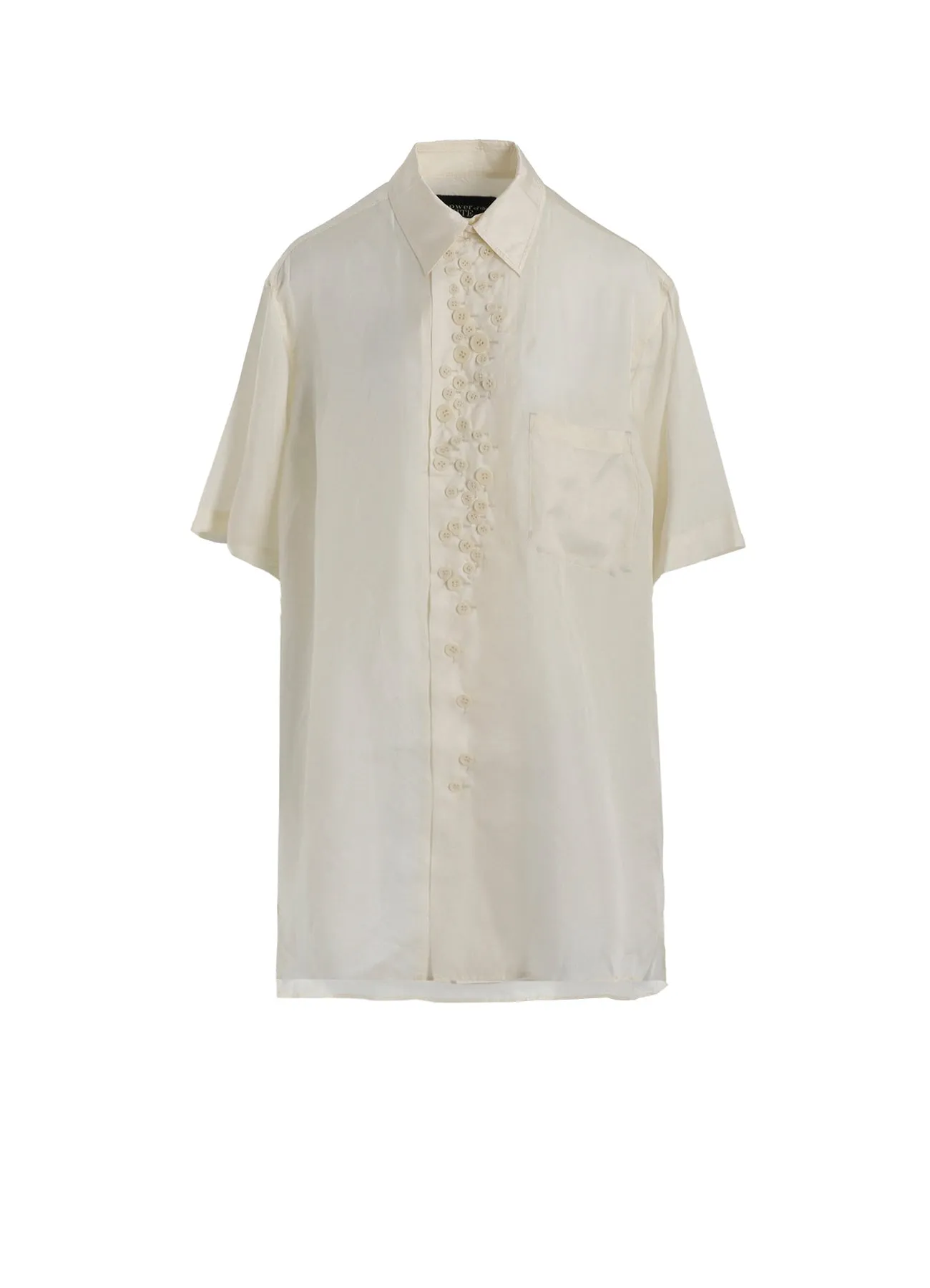 Classic Collar P?100/2 BROAD SHORT SLV MANY BUTTONS SHIRT