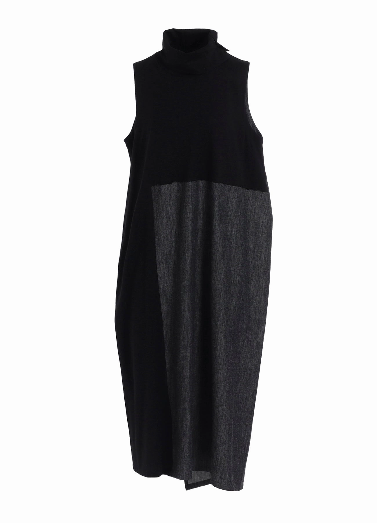 Influencer-Approved DENIM COMBINATION HIGH NECK DRESS