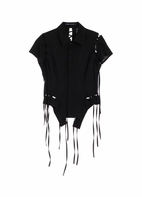 MUSLIN LACE-UP JACKET B Compression Fold Design Recover
