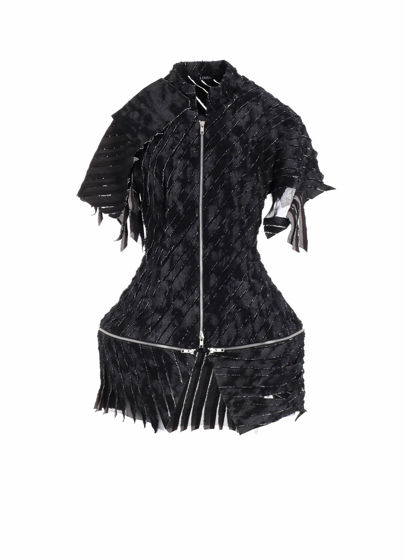 DENIM WITH SLASH DETAIL PANELED ZIP JACKET Cap Men's