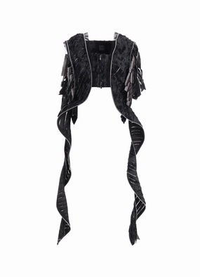 DENIM WITH SLASH DETAIL SPIRAL ZIP JACKET QuickAccessPockets Fall Friendly