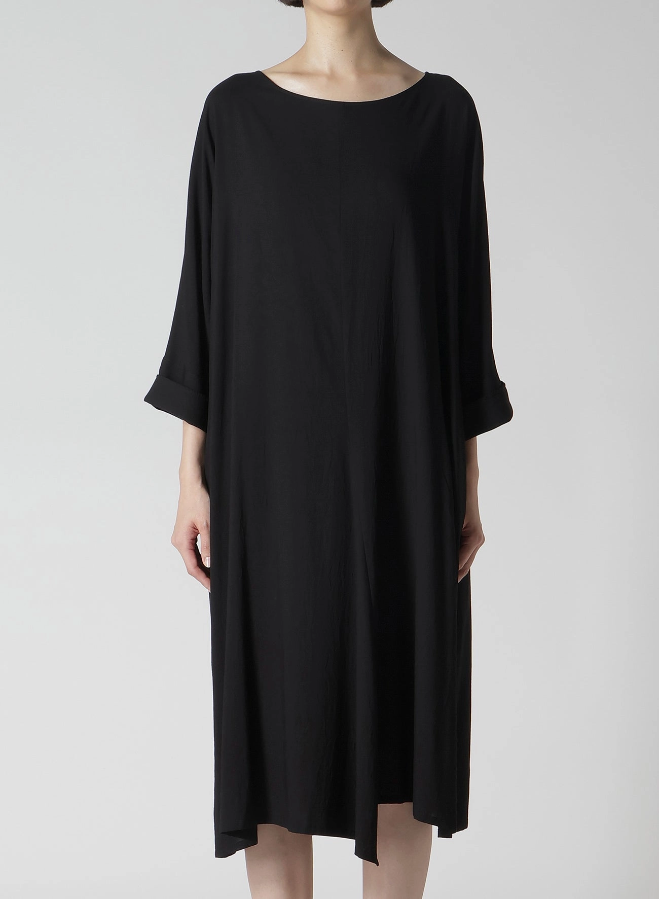 Side Pleats Flexible Comfort Ry WRINKLED LAWN BIG SILHOUETTE DRESS