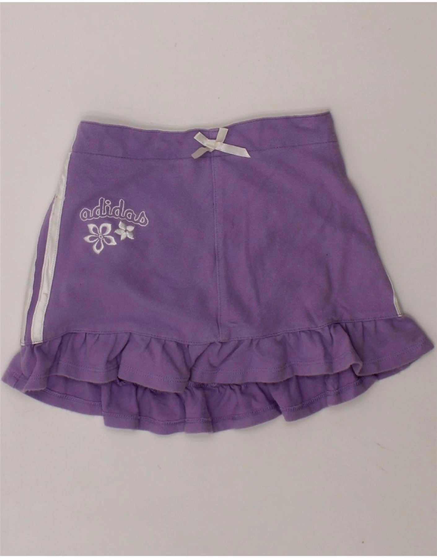 ADIDAS Baby Girls Graphic Mini Skirt 12-18 Months W18  Purple Cotton Midi-Length