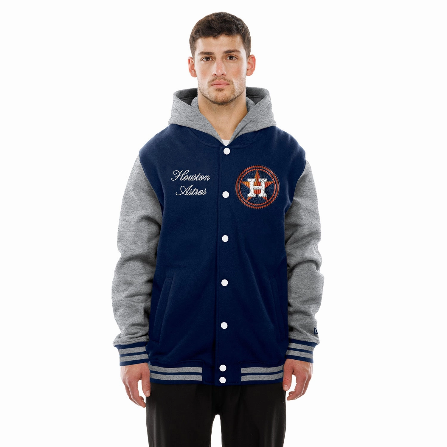 Astros Snap Front Fleece Jacket - Mens Illustrate Linen