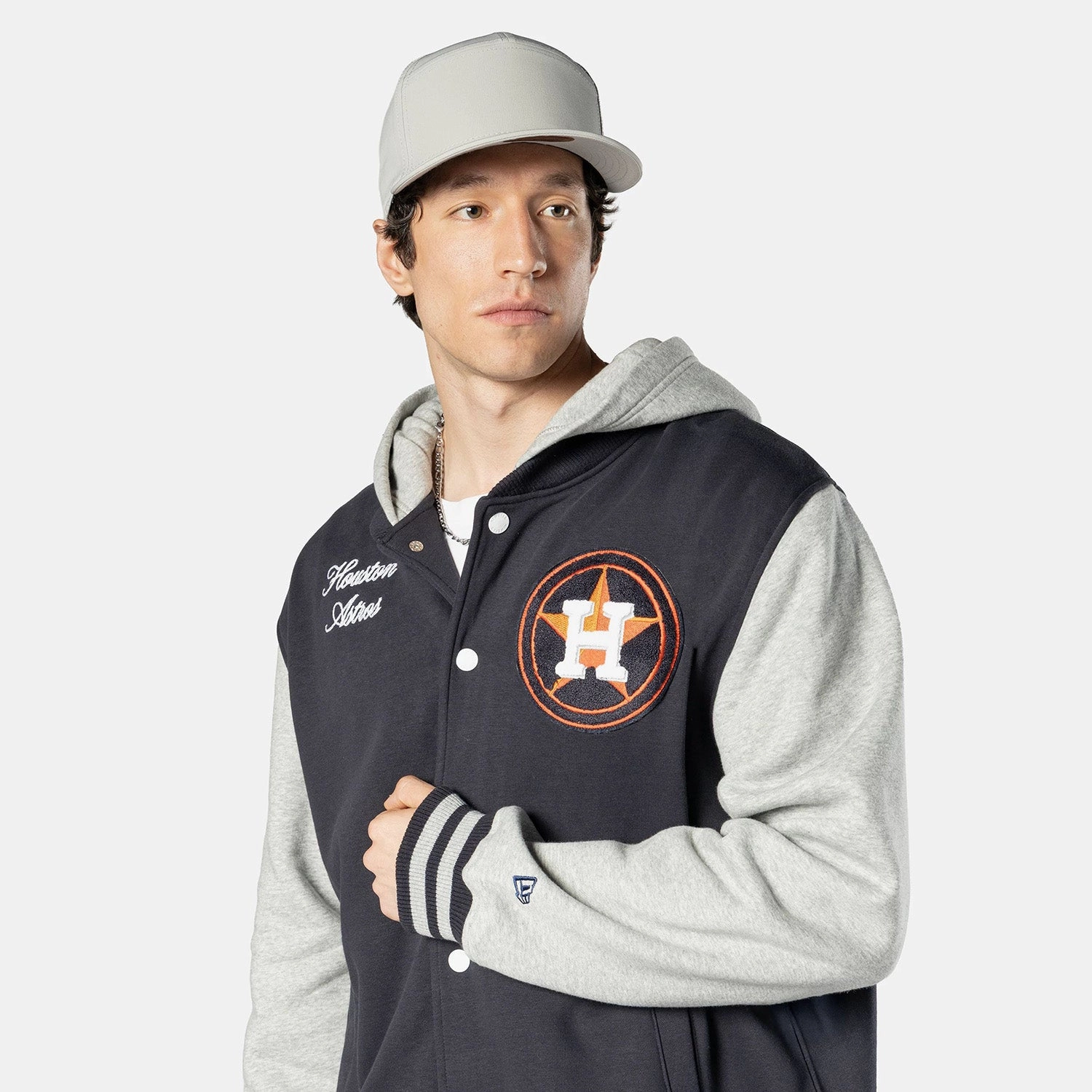 Astros Snap Front Fleece Jacket - Mens Revolutionize Classic Fit