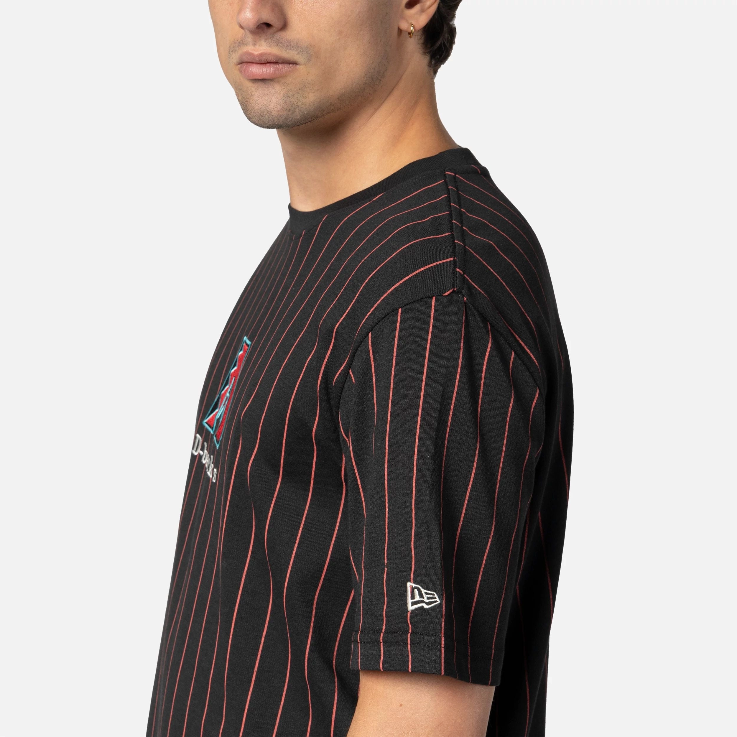 Vibrant Colors Diamondbacks Team Logo Pinstripe Tee - Mens