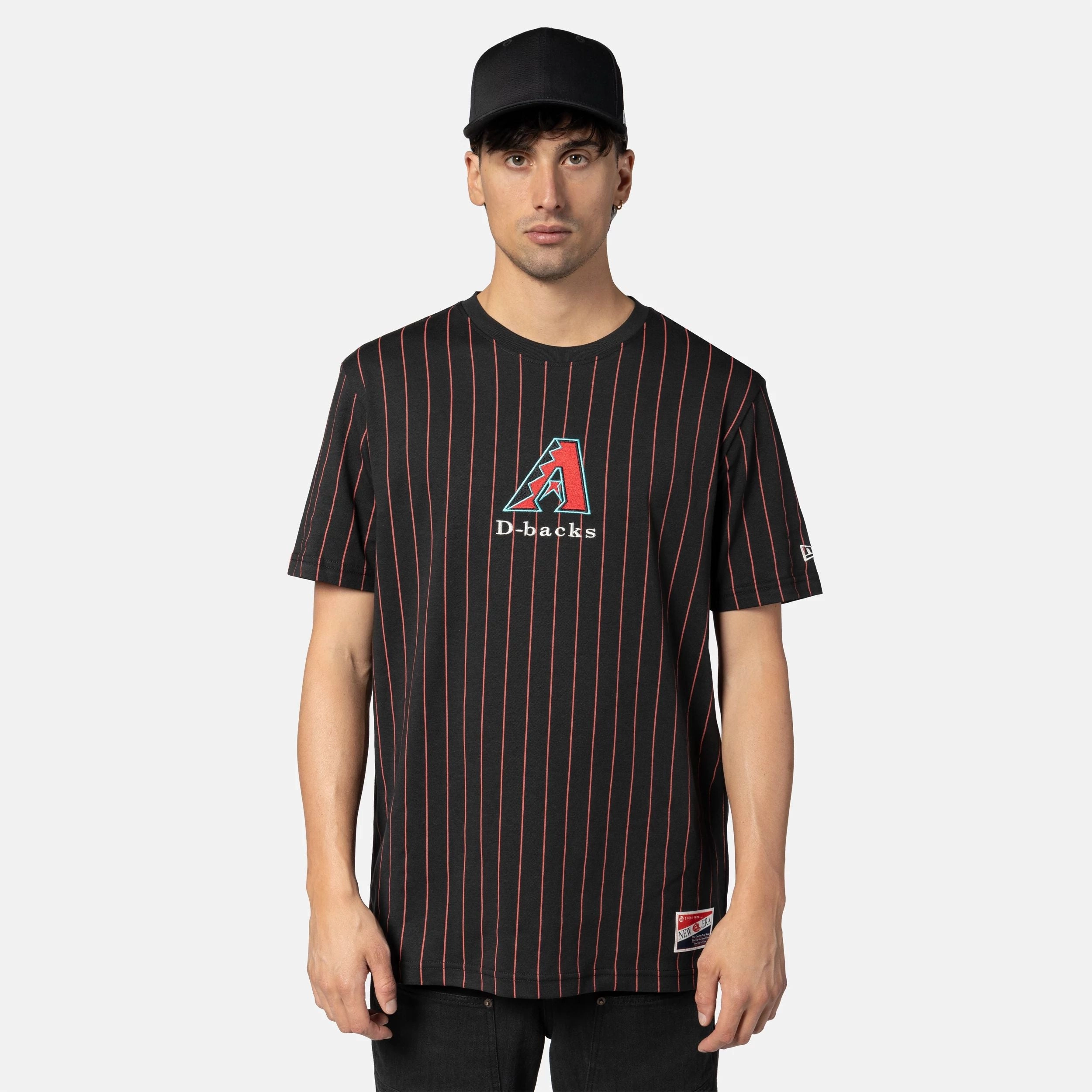 Stain Resistant Seasonal Smart Diamondbacks Team Logo Pinstripe Tee - Mens