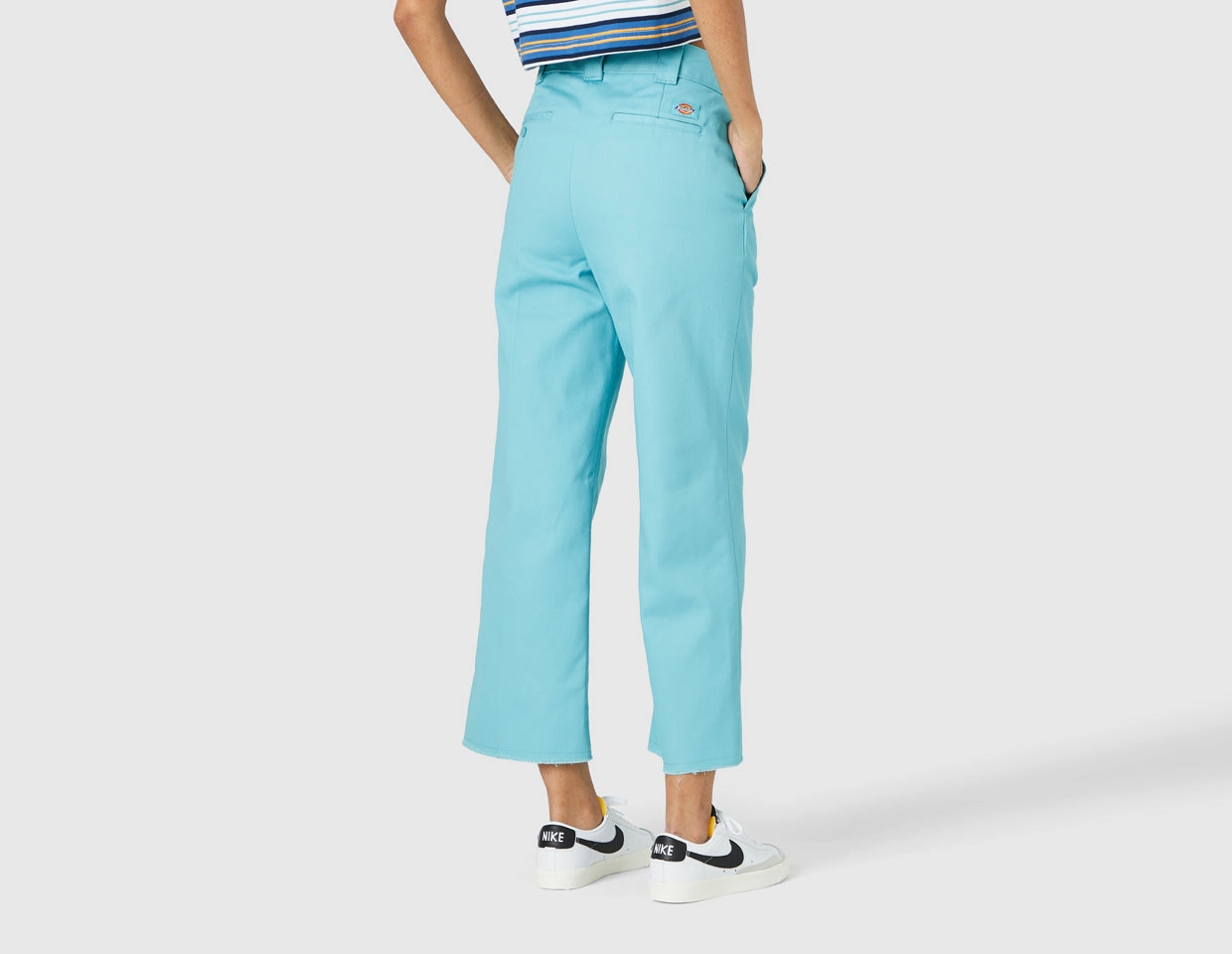 NonBindingWaistline Dickies Cropped Ankle Pant / Rinsed Porcelain