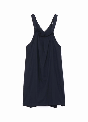 [Y's BORN PRODUCT] THIN COTTON TWILL ASYMMETRIC FOLD DETAIL DRESS Fall Ready