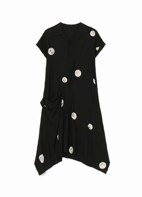 Open Back DISCHARGING DOT DRESSES