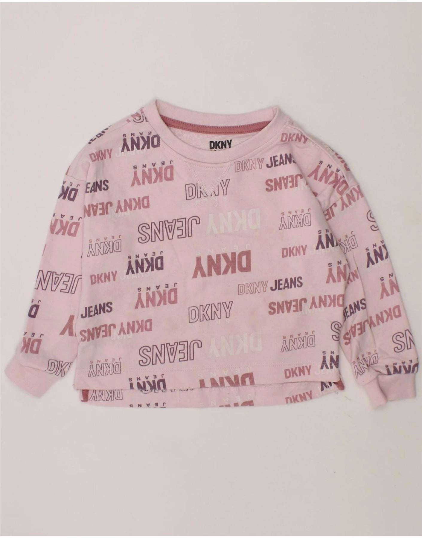 Office Casual Look Quick Fit DKNY Baby Girls Graphic Sweatshirt Jumper 12-18 Months Pink Cotton