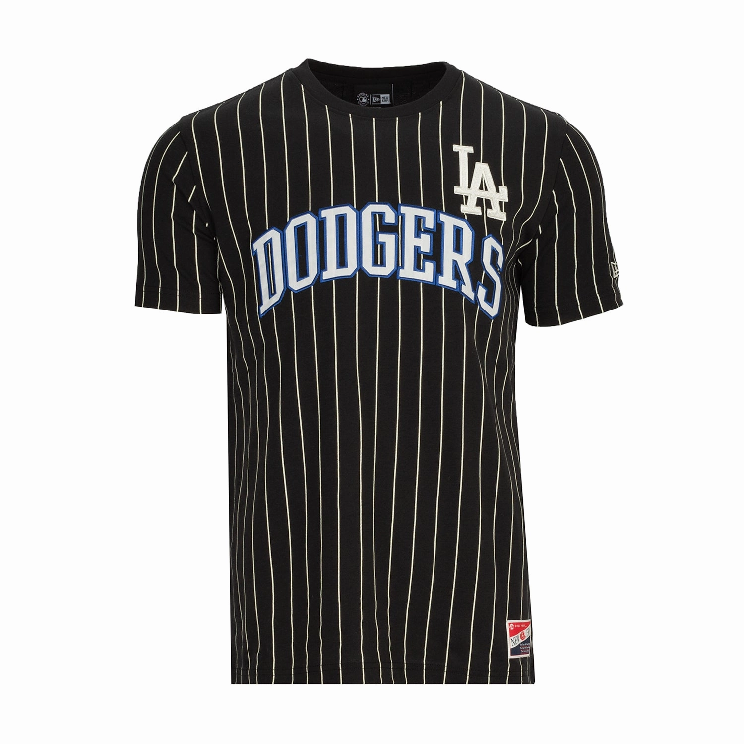 Dodgers Chrome Pinstripe Tee - Mens Soft and Relaxed Smooth Seam Technology