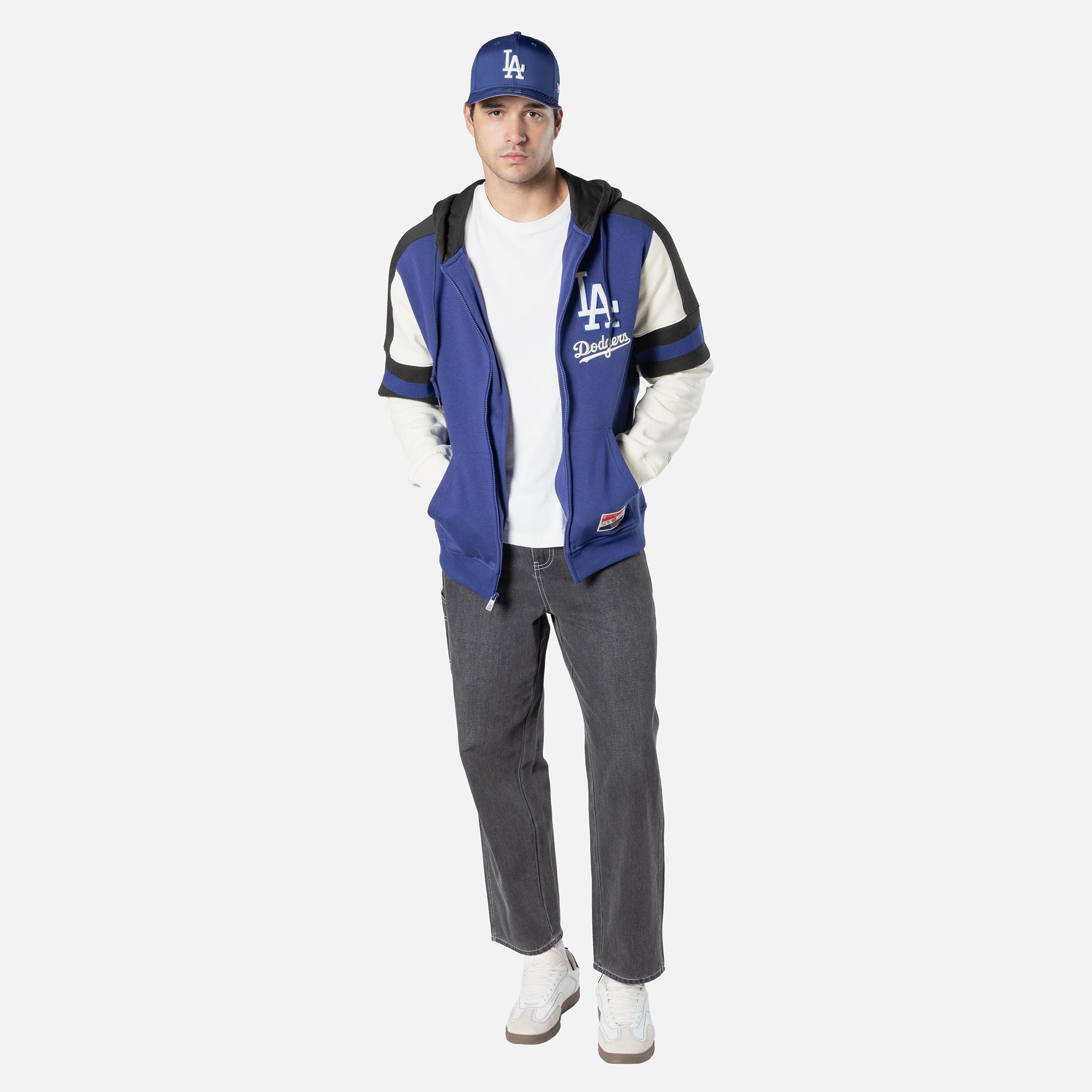 Dodgers Colorblock FZ Hoody - Mens Ergonomic Cut