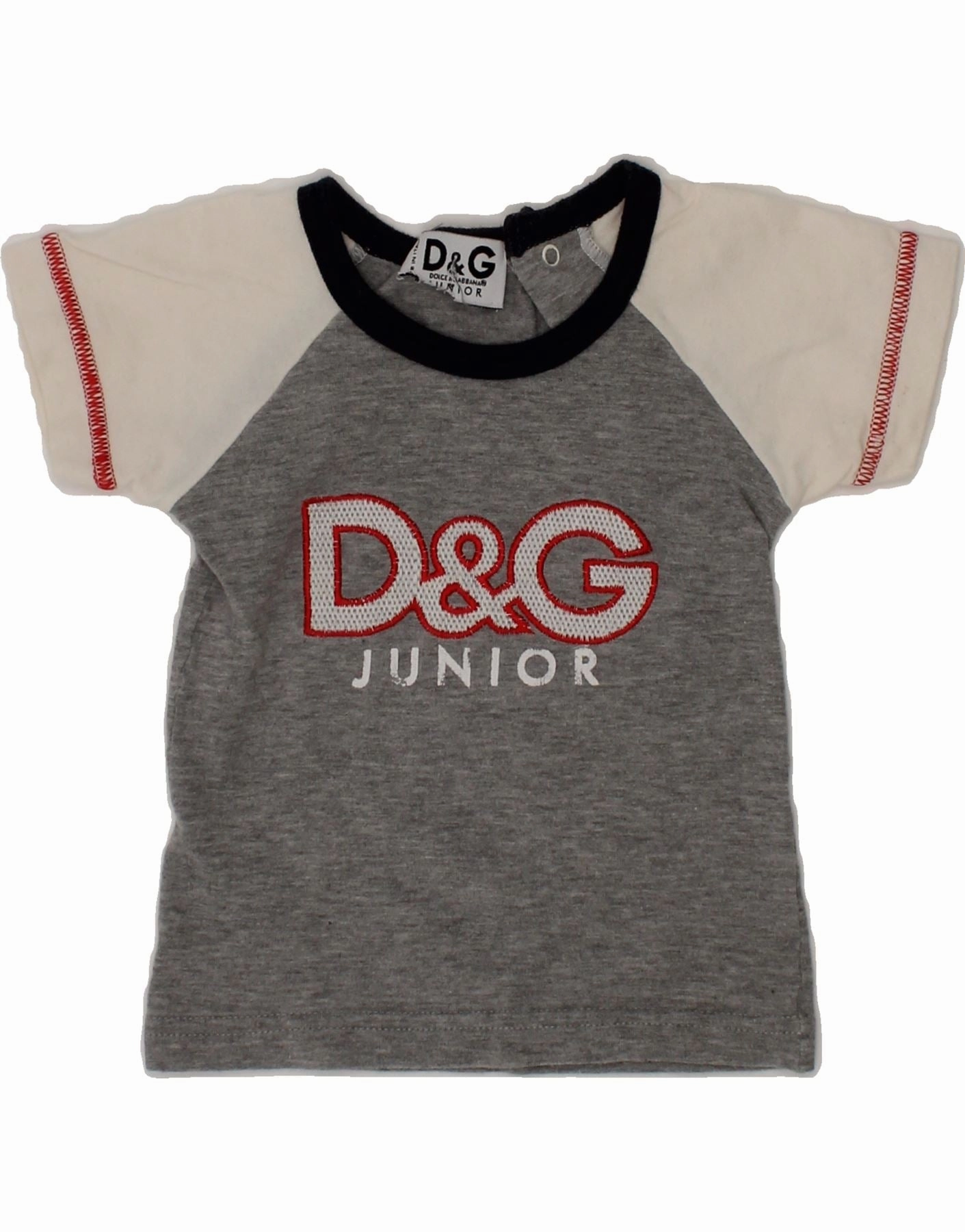 DOLCE & GABBANA Baby Boys Graphic T-Shirt Top 18-24 Months Grey Non Static Finish