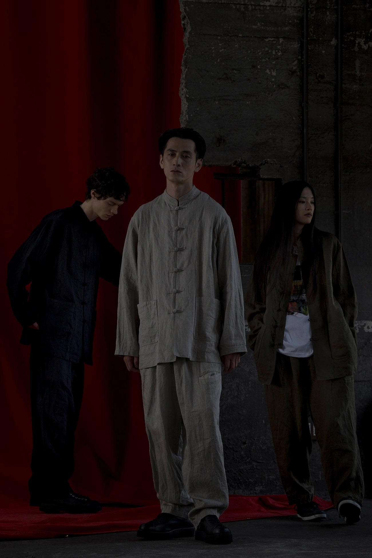 S??YTE ?? GDC Collaborate Collection- VINTAGE LINEN CHINO CLOTH OCTAGON STAR EMBROIDERY CHINA JACKET All Day Comfort