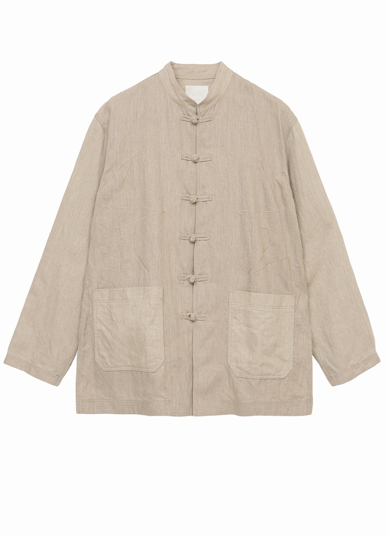 suitable for day wear Commend S??YTE ?? GDC Collaborate Collection- VINTAGE LINEN CHINO CLOTH OCTAGON STAR EMBROIDERY CHINA JACKET