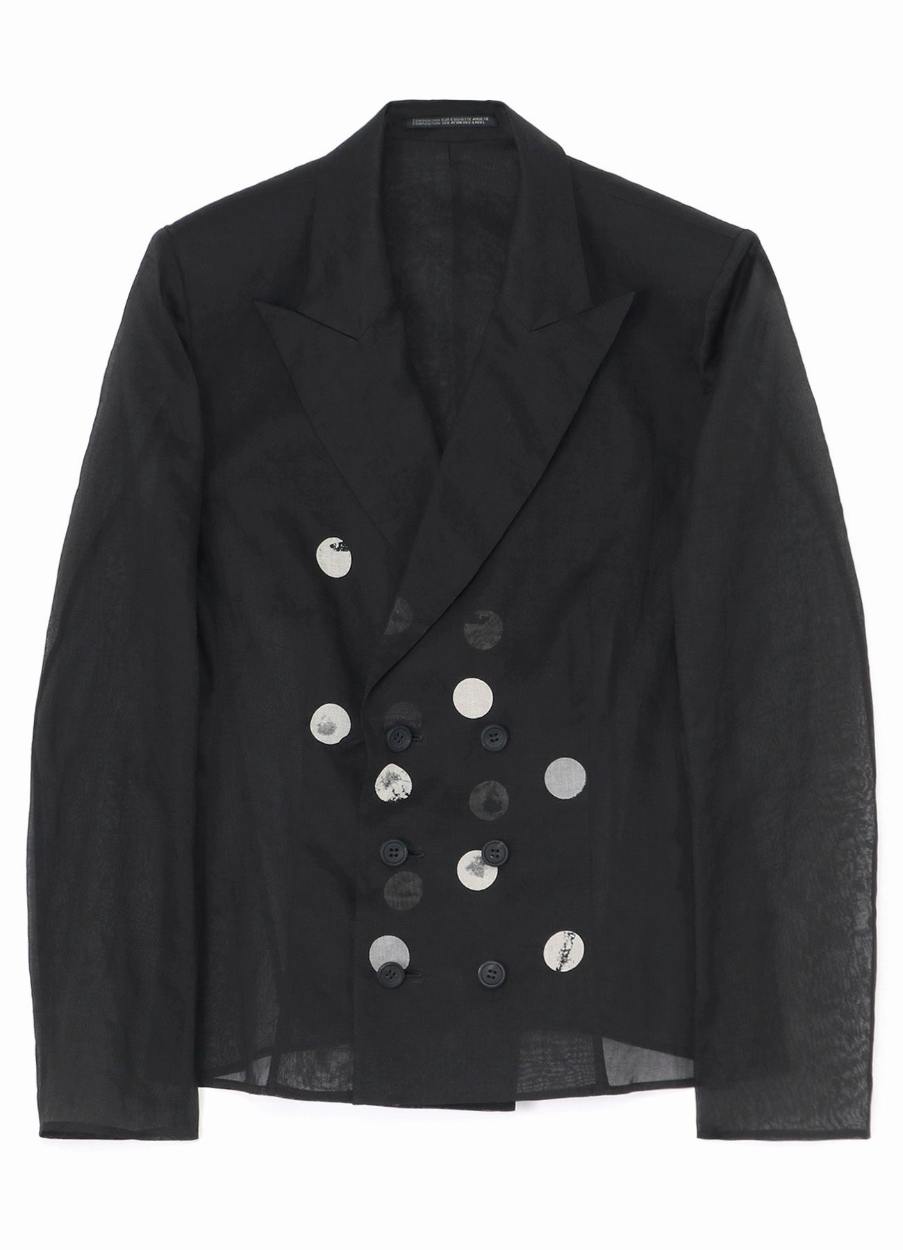 DOT GREY DISCHARGE PRINT 6B DOUBLE JACKET Sombrero