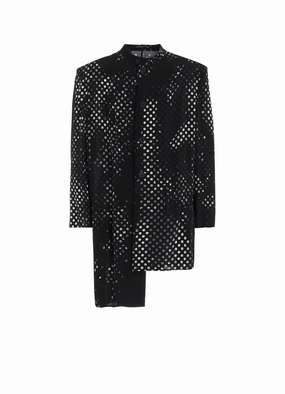 Raglan Sleeve Construction DOT PRINT JACKET