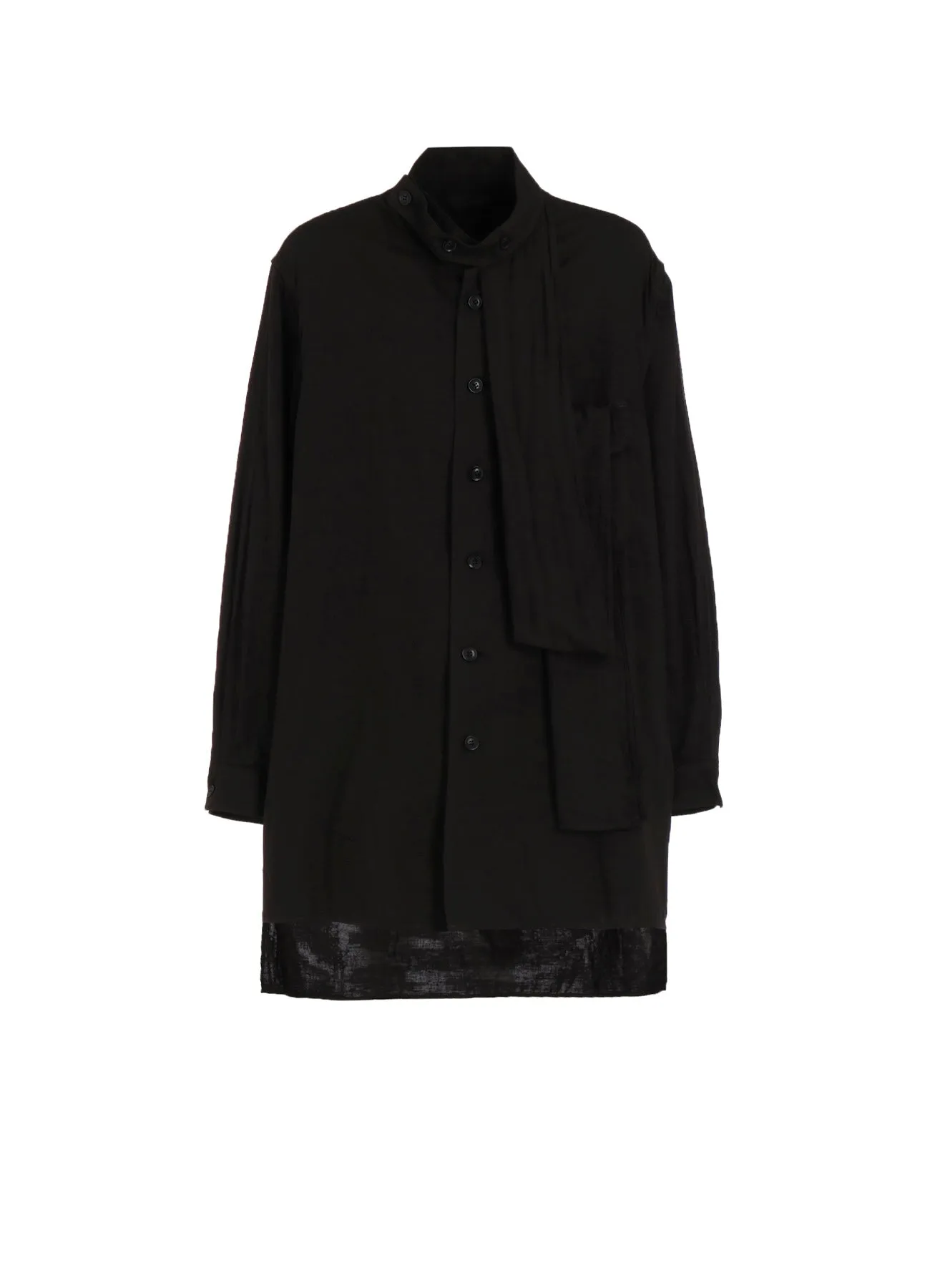 Double Gauze Band Collar Stole Shirt Non Iron Seamless construction