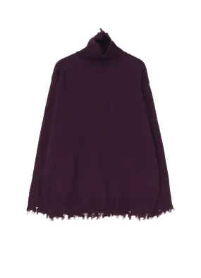 7G BULKY WOOL DAMAGE TURTLE PULLOVER Home Comfort