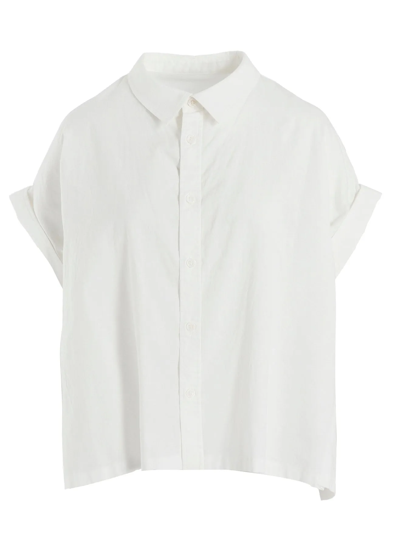 Affordable Luxury [Y's BORN PRODUCT] THIN COTTON TWILL SHORT SLEEVE BLOUSE