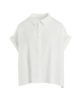 Friends Meetup Sustainable fashion [Y's BORN PRODUCT] THIN COTTON TWILL SHORT SLEEVE BLOUSE
