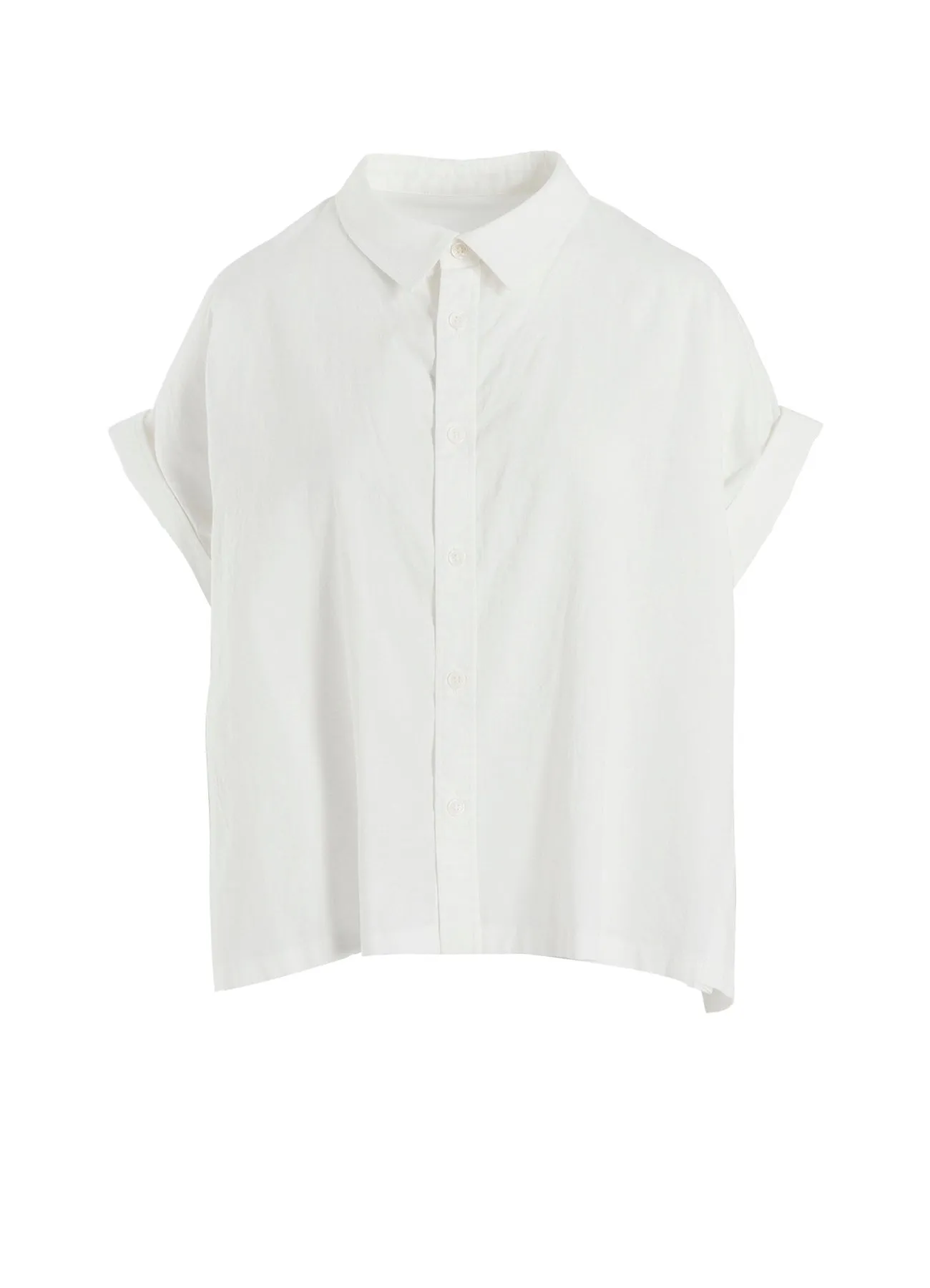 Friends Meetup Sustainable fashion [Y's BORN PRODUCT] THIN COTTON TWILL SHORT SLEEVE BLOUSE
