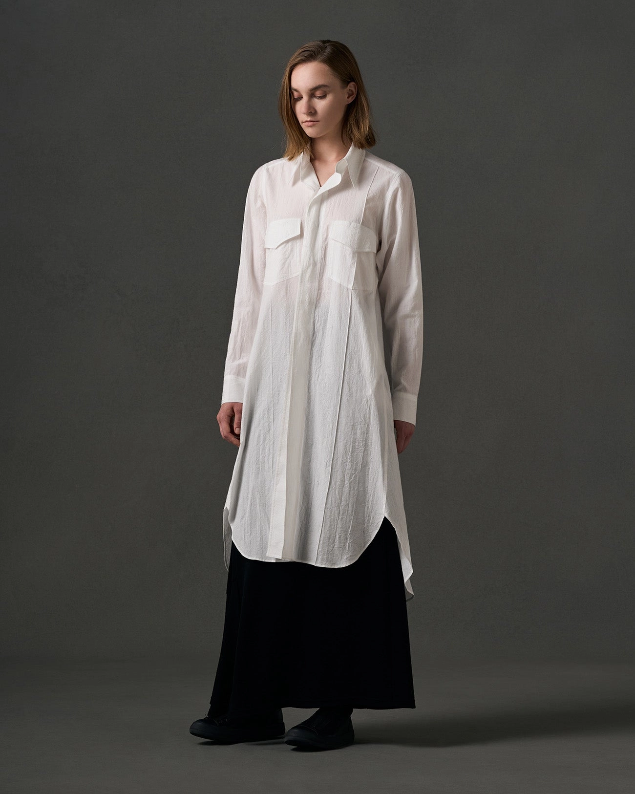 DOUBLE POCKET WORKWEAR-STYLE SHIRT DRESS Urban Spirit