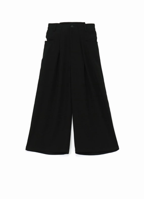 DOUBLE SATIN FLARE PANTS Simple Cut Flexible Knee Panels