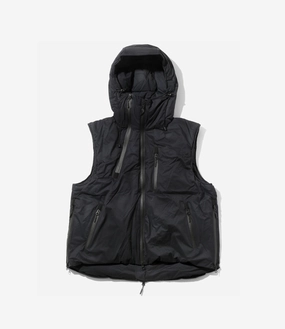 Down Zip Vest ?C Dark Navy Ripstop Nylon low - strength structure Elasticated Cuffs