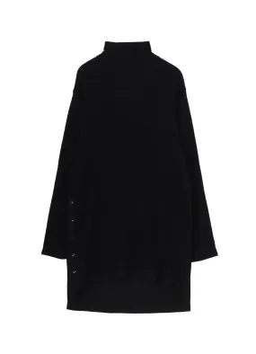 Summer Outfit Anti Cling Fabric SPIDER WEB KNIT BIG TURTLENECK T-SHIRT