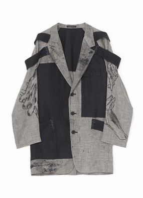 DUAL FABRIC JACKET WITH SHOULDER EPAULETTES Compact Layer Comfort Design