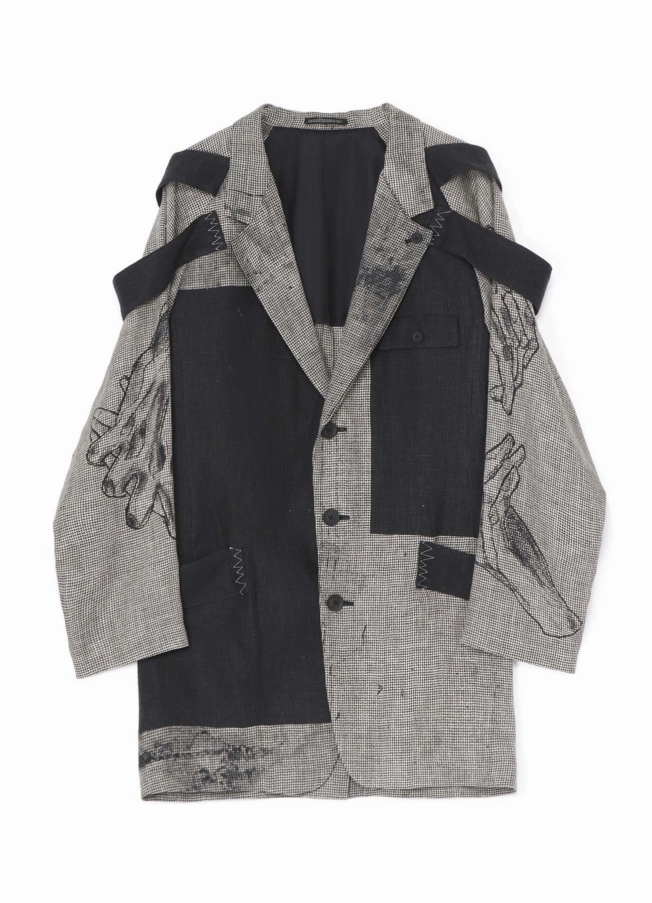 DUAL FABRIC JACKET WITH SHOULDER EPAULETTES Compact Layer Comfort Design