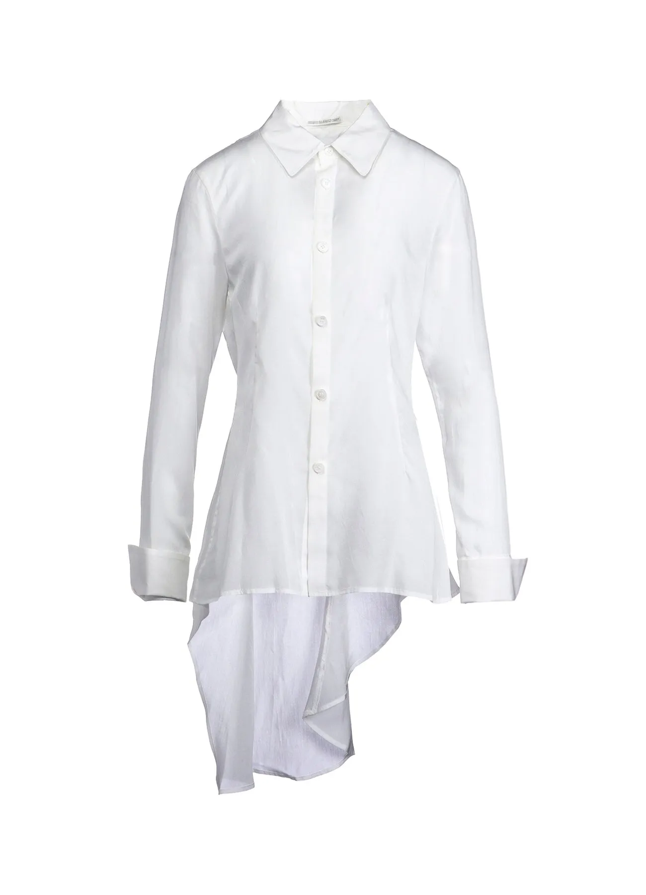 CELLULOSE POPLIN SAILOR CUTTING BLOUSE Edgy style Oversized style