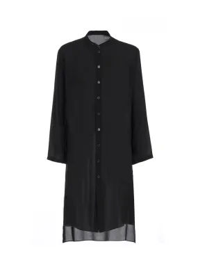 Layering Piece Smooth Texture 80 MODAL LOAN STAND COLLAR LONG BLOUSE