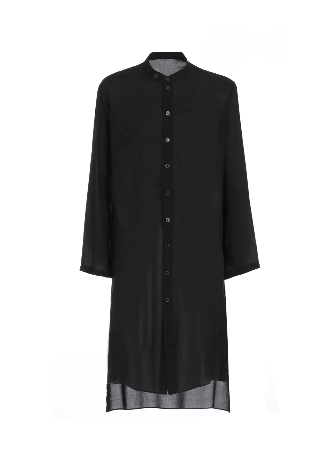 Layering Piece Smooth Texture 80 MODAL LOAN STAND COLLAR LONG BLOUSE