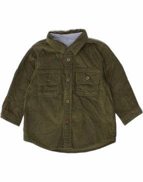 quick dry BENETTON Baby Boys Shirt 6-9 Months Khaki Cotton