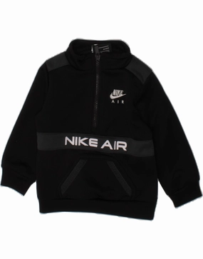 Daily Warmth NIKE Baby Boys Air Graphic Zip Neck Sweatshirt Jumper 12-18 Months Black