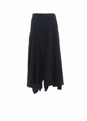 Day Comfort Detachable belt CREPE de CHINE/6oz DENIM RIGHT DART FLARE PANTS