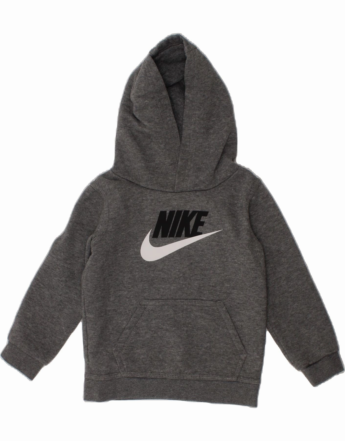 Layered Ventilation Design Classic Casual NIKE Baby Boys Graphic Hoodie Jumper 18-24 Months Grey Cotton