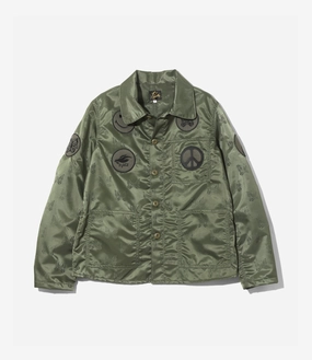 Odor Control Treatment DN Coverall ?C Olive Papillon Jacquard Sateen