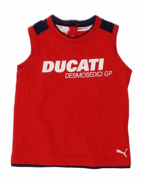 PUMA Baby Boys Ducati Graphic Vest Top 18-24 Months Red Colourblock Gift Idea