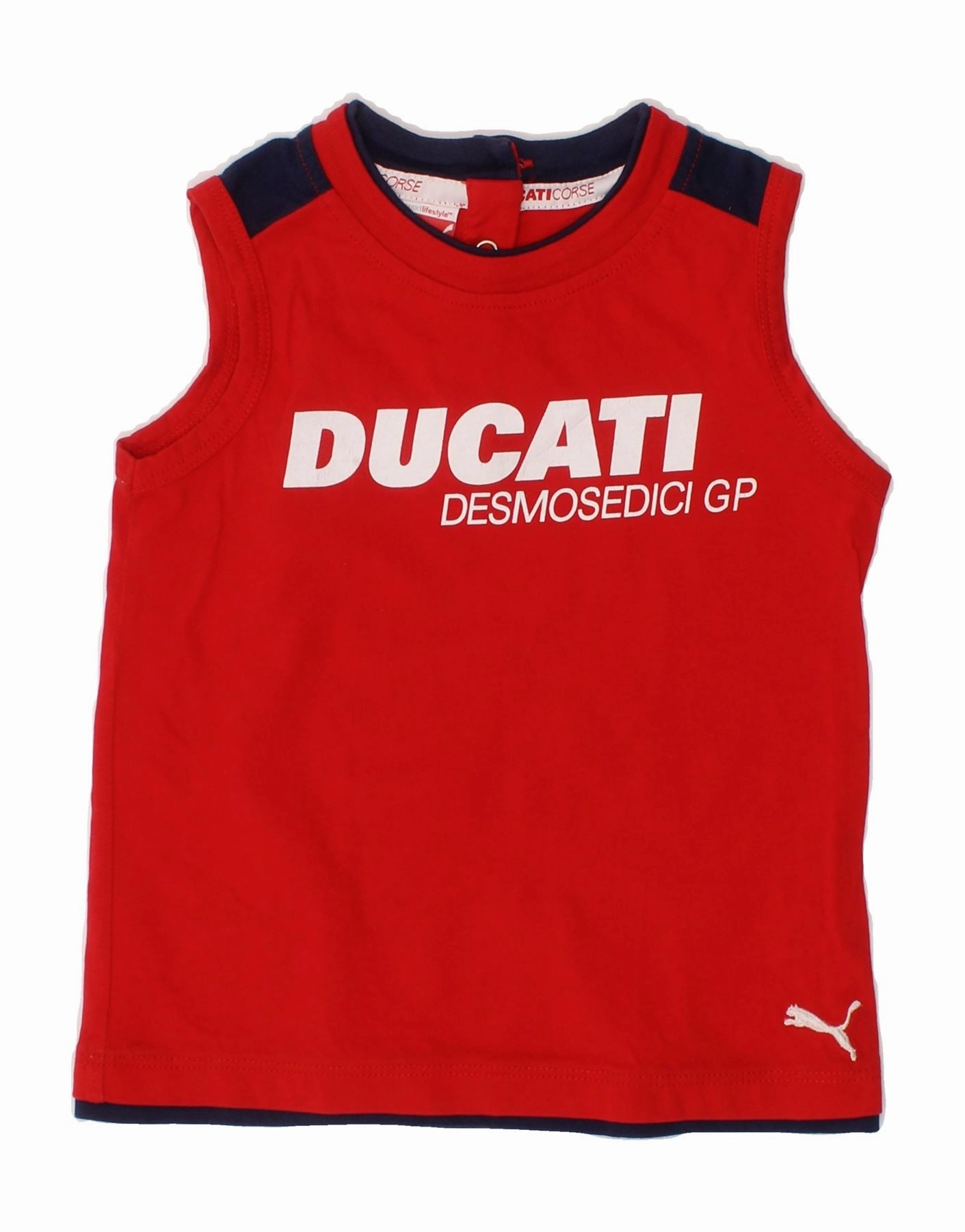 PUMA Baby Boys Ducati Graphic Vest Top 18-24 Months Red Colourblock Gift Idea