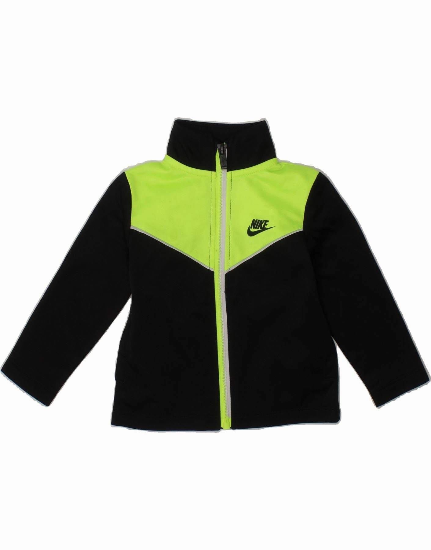 NIKE Baby Boys Tracksuit Top Jacket 9-12 Months Black Colourblock Pullover