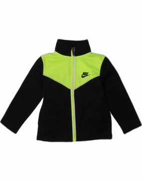 NIKE Baby Boys Tracksuit Top Jacket 9-12 Months Black Colourblock Pullover