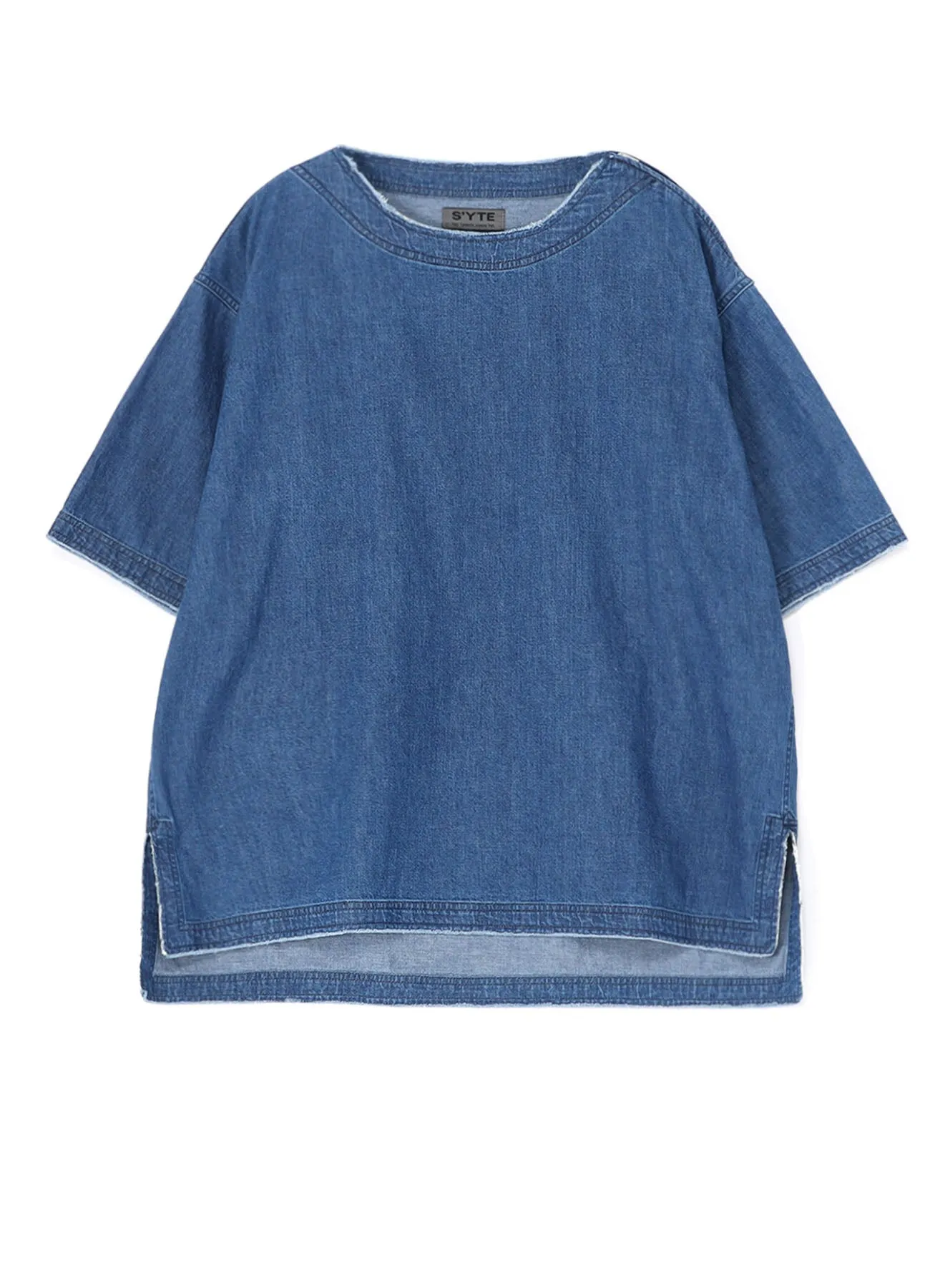 Functional Fashion 8OZ DENIM OPEN-SHOULDER SHIRT