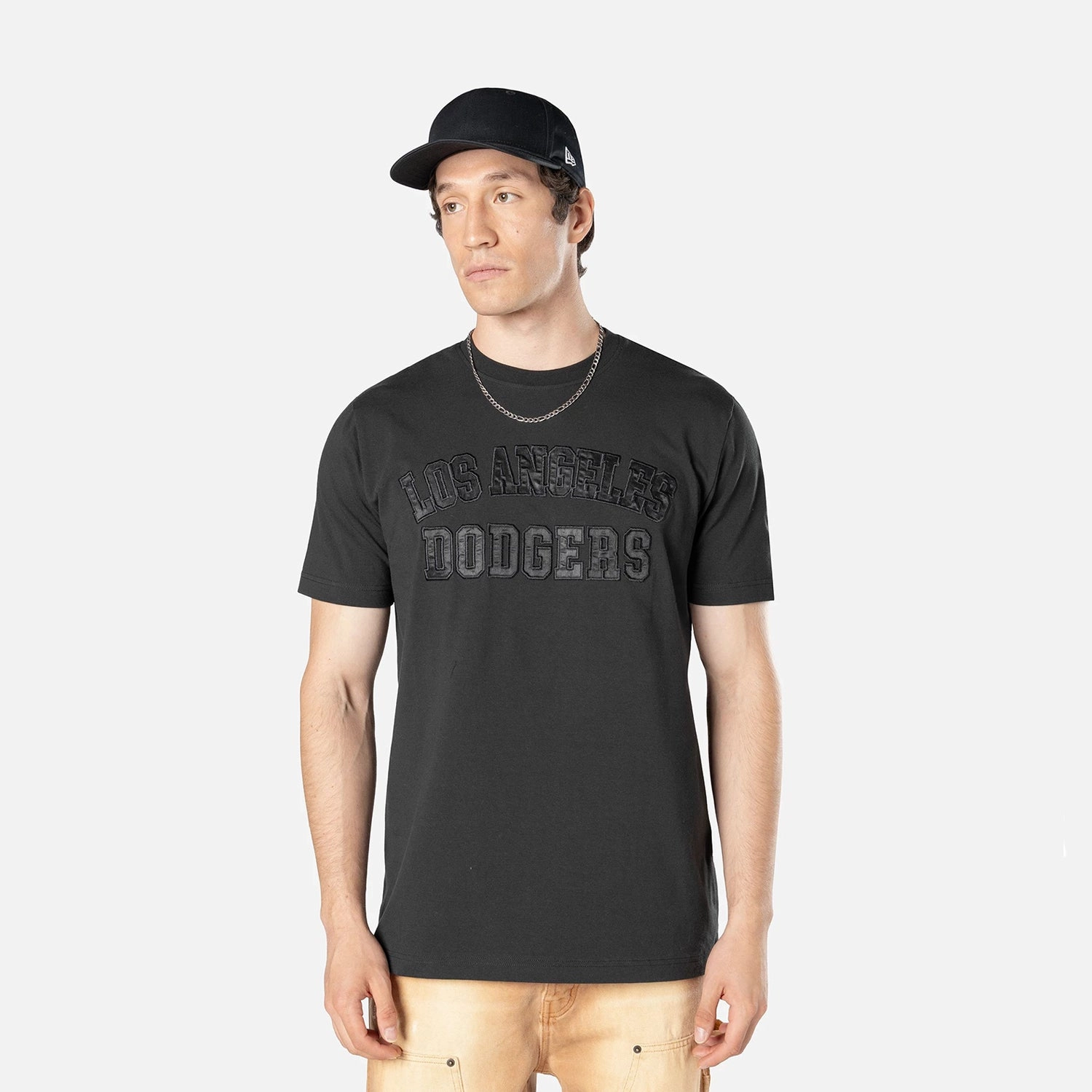 Daily Fashion Chilly Day Style Dodgers Triple Black Tee - Mens