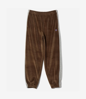 Side Line Sweat Pant ?C Brown Velour Casual Comfort Layers