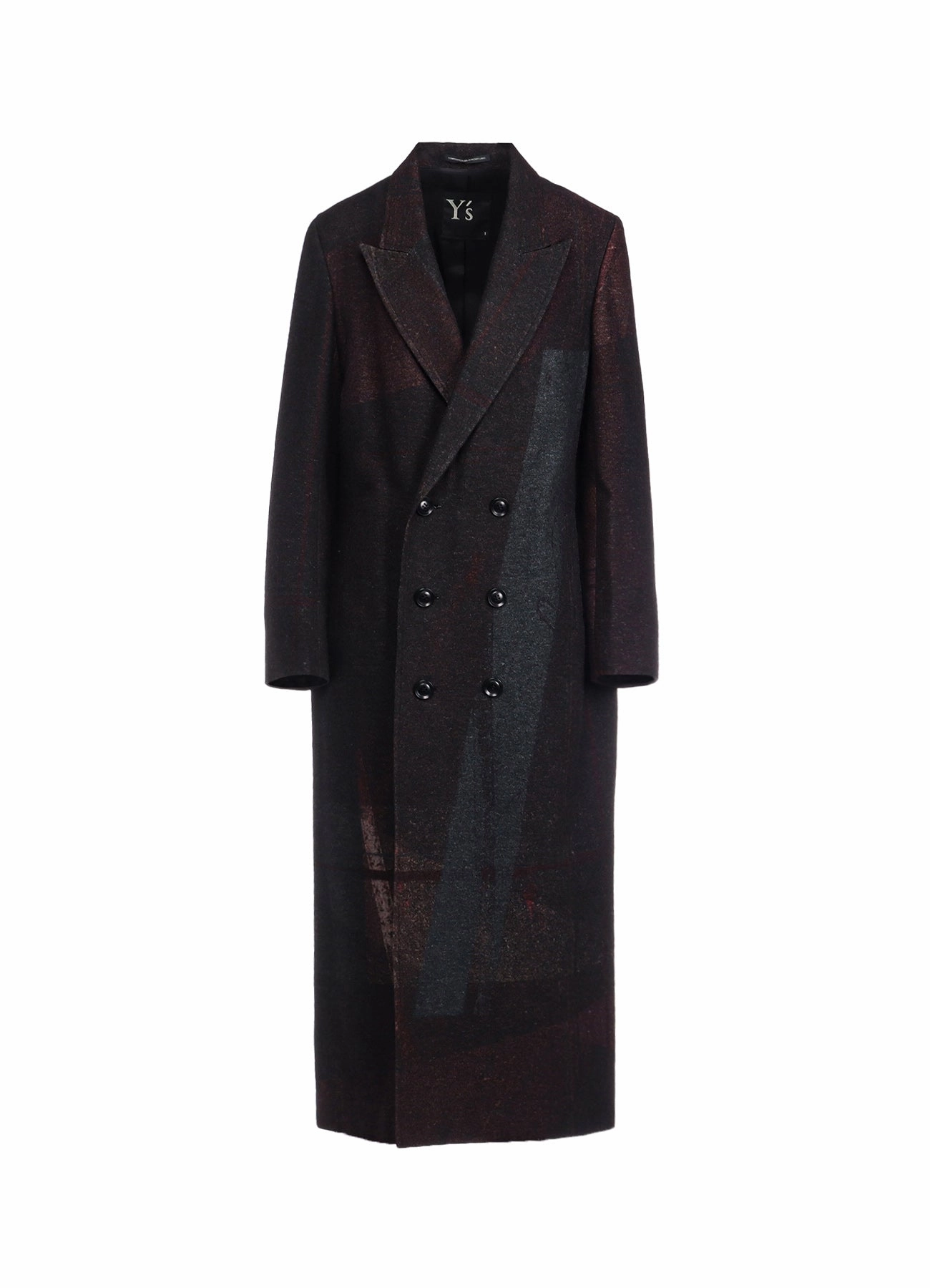RAISED C/W TWILL PEALED CHECK PT W FRONT LONG COAT All Purpose Outerwear