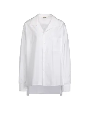 100/2 BROAD COTTON OPEN COLLAR SHIRT Formal Elegance